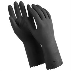 Перчатки латексные MANIPULA "КЩС-1", двухслойные, размер 9 (L), черные, L-U-03/CG-942 - фото 11127994