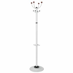 Вешалка-стойка "Квартет-З", 1,79 м, основание 40 см, 4 крючка + место для зонтов, металл, белая - фото 11132780