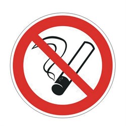 Знак запрещающий "Запрещается курить", диаметр - 200 мм, пленка самоклеящаяся, 610001/Р01 - фото 11133111