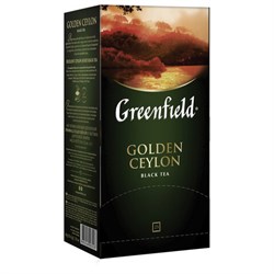 Чай GREENFIELD "Golden Ceylon" черный цейлонский, 25 пакетиков в конвертах по 2 г - фото 11133626