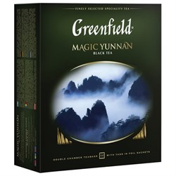 Чай GREENFIELD "Magic Yunnan" черный, 100 пакетиков в конвертах по 2 г, 0583-09 - фото 11133831