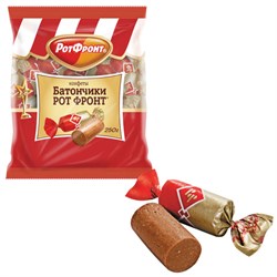 Конфеты шоколадные РОТ ФРОНТ "Батончики", 250 г, пакет, РФ04274 - фото 11133944