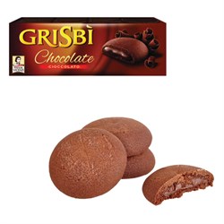 Печенье GRISBI (Гризби) "Chocolate", с начинкой из шоколадного крема, 150 г, Италия, 13827 - фото 11134081