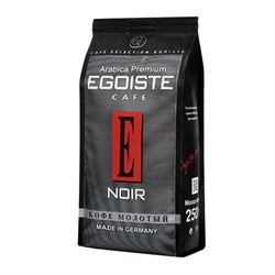 Кофе молотый EGOISTE "Noir" 250 г, арабика 100%, ГЕРМАНИЯ, 2549 - фото 11134278