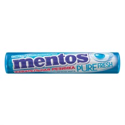 Жевательная резинка MENTOS Pure Fresh "Свежая мята", 15,5 г, 87545 - фото 11134345