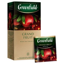 Чай GREENFIELD "Grand Fruit" черный с гранатом, гибискусом, розмарином, 25 пакетиков в конвертах по 1,5 г, 1387-10 - фото 11134619