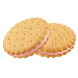 Печенье-сэндвич затяжное ЯШКИНО с начинкой из клубничного крема, гофрокороб 3,4 кг, МП421 - фото 11134910