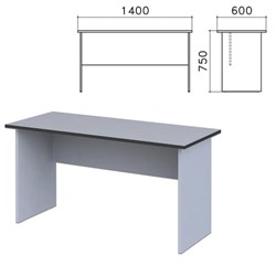 Стол письменный "Монолит", 1400х600х750 мм, цвет серый, СМ22.11 - фото 11137005