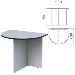 Стол приставной к столу для переговоров (640112) "Монолит", 900х700х750 мм, серый, ПМ19.11 - фото 11137035