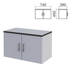 Шкаф-антресоль "Монолит", 740х390х450 мм, цвет серый, АМ01.11 - фото 11137142