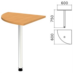 Стол приставной угловой "Монолит", 600х600х750 мм, цвет бук бавария (КОМПЛЕКТ) - фото 11147385