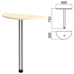 Стол приставной полукруг "Канц", 600х300х750 мм, цвет дуб молочный (КОМПЛЕКТ) - фото 11147637