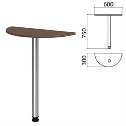 Стол приставной полукруг "Канц", 600х300х750 мм, цвет венге (КОМПЛЕКТ) - фото 11147638