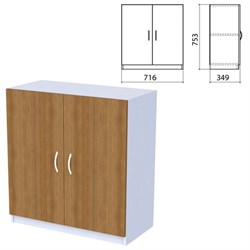 Шкаф закрытый "Бюджет", 716х349х753 мм, орех французский (КОМПЛЕКТ) - фото 11147740