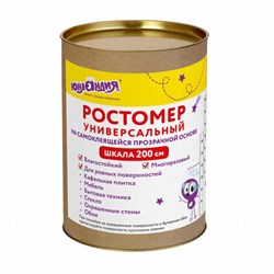 Ростомер универсальный, шкала 200 см, размер 7х201 см, прозрачная основа, ЮНЛАНДИЯ, 664692 - фото 11159122