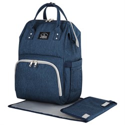 Рюкзак для мамы BRAUBERG MOMMY с ковриком, крепления на коляску, термокарманы, синий, 40x26x17 см, 270820 - фото 11212582