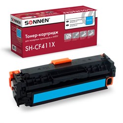 Картридж лазерный SONNEN (SH-CF411X) для HP LJ Pro M477/M452 ВЫСШЕЕ КАЧЕСТВО голубой, 5000 страниц, 363947 - фото 11215119