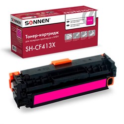 Картридж лазерный SONNEN (SH-CF413X) для HP LJ M477/M452 ВЫСШЕЕ КАЧЕСТВО пурпурный, 5000 страниц, 363949 - фото 11215127