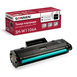 Картридж лазерный SONNEN (SH-W1106A) С ЧИПОМ для HP Laser107/135 ВЫСШЕЕ КАЧЕСТВО, черный, 1000 страниц, 363970 - фото 11215211