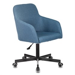 Кресло CH-380M, пятилучие металлическое, ткань, серо-голубое, 1430562 - фото 11220143