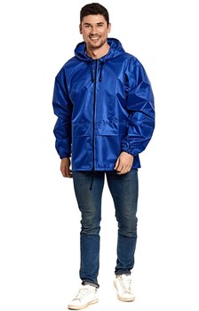Куртка-дождевик Лидер (Таффета/Оксфорд, 240), синий - фото 11294102