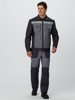 Куртка Лидер (тк.Балтекс,210), т.серый/св.серый - фото 11294448
