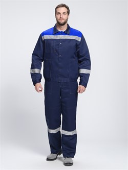 Костюм Лигор-2 СОП (тк.Смесовая,210) п/к, т.синий/васильковый - фото 11295039