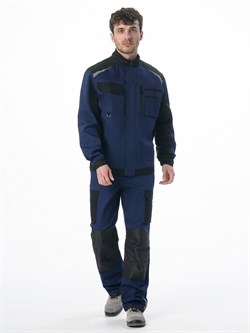 Костюм Милан (тк.Карелия,260) брюки, т.синий/черный - фото 11295077