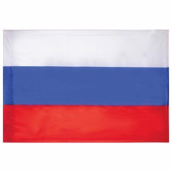 Флаг России 90х135 см без герба, ПОВЫШЕННАЯ прочность и влагозащита, флажная сетка, STAFF, 550227 - фото 11301369