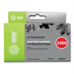 Картридж струйный CACTUS (CS-PGI2400XLВК) для CANON iB4040/MB5040/MB5340, черный, CS-PGI2400XLBK - фото 11330464