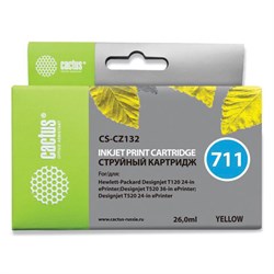 Картридж струйный CACTUS (CS-CZ132) для плоттеров HP DesignJet T120/T520, желтый - фото 11330495