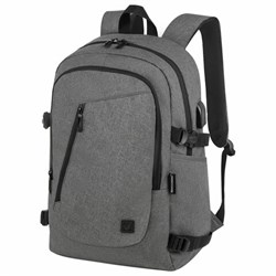 Рюкзак BRAUBERG URBAN универсальный, с отделением для ноутбука, USB-порт, "Charge", серый, 46х31х15 см, 271655 - фото 11340490