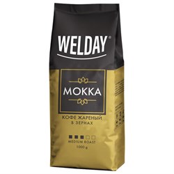 Кофе в зернах WELDAY «Mokka», 1 кг, БРАЗИЛИЯ, 622411 - фото 11341801