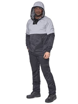 Костюм мужской Защита (тк.Смесовая,240), т.серый/серый - фото 11344625