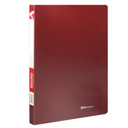 Папка с пластиковым скоросшивателем BRAUBERG "Office", красная, до 100 листов, 0,5 мм, 222643 - фото 11377627