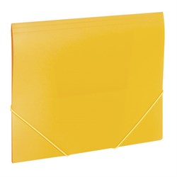 Папка на резинках BRAUBERG "Office", желтая, до 300 листов, 500 мкм, 228082 - фото 11383598