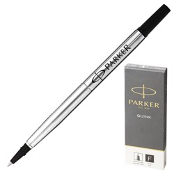 Стержень для ручки-роллера PARKER "Quink RB", металлический 116 мм, линия письма 0,5 мм, черный, 1950277 - фото 11702643