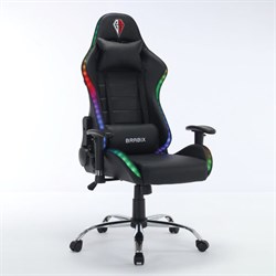 Кресло компьютерное BRABIX &quot;Lumen GM-150 RGB&quot;, подсветка, две подушки, экокожа, черное, 532801