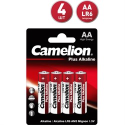 Батарейка Camelion Plus Alkaline LR 6 BL-4 1.5В - фото 11909891