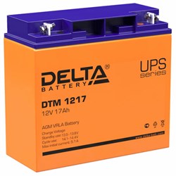 Аккумуляторная батарея для ИБП любых торговых марок, 12 В, 17 Ач, 181х77х167 мм, DELTA, DTM 1217 - фото 12121959