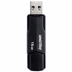 Флеш-диск 16 GB SMARTBUY Clue USB 2.0, черный, SB16GBCLU-K - фото 12246406