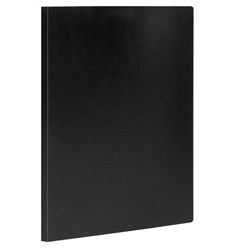 Папка с боковым металлическим прижимом STAFF, черная, до 100 листов, 0,5 мм, 229233 - фото 12531215