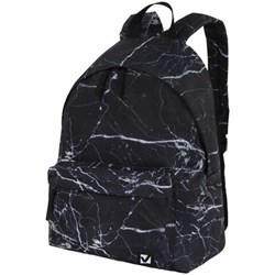 Рюкзак BRAUBERG СИТИ-ФОРМАТ универсальный, "Black marble", черный, 41х32х14 см, 270790 - фото 12534705