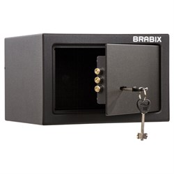 Сейф мебельный BRABIX "SF-170KL", 170х260х230 мм, ключевой замок, черный, 291142, S103BR210514 - фото 12537023