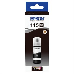 Чернила EPSON 115 (C13T07D14A) для СНПЧ L8160/L8180, черные фото, объем 70 мл, ОРИГИНАЛЬНЫЕ - фото 12539963