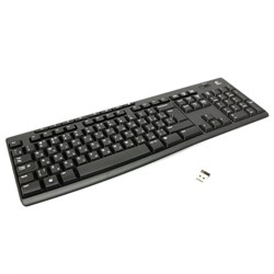 Клавиатура беспроводная LOGITECH K270, 104 клавиши + 8 дополнительных клавиш, мультимедийная, черная, 920-003757 - фото 12544890