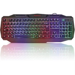 Клавиатура проводная DEFENDER Ultra HB-330L, USB, 104 клавиши, с подсветкой, черная, 45330 - фото 12545321