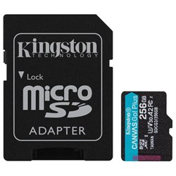 Карта памяти microSDXC 256GB KINGSTON Canvas Go Plus UHS-I U3, 170 Мб/с (class 10), SDCG3/256GB - фото 12545589