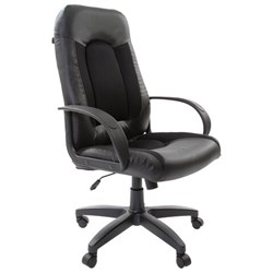 Кресло офисное BRABIX "Strike EX-525", экокожа черная, ткань черная, TW, 531381 - фото 12546202