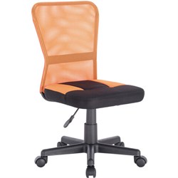 Кресло компактное BRABIX "Smart MG-313", без подлокотников, комбинированное, черное/оранжевое, 531844 - фото 12546773